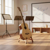 Safeguarding Padding Universal Instrument Floor Stand Triangular Stand Guitar Stand Bamboo Guitar Rack for Guitarists
