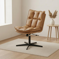 Tufted Computer Chair Comfortable Cushioned Task Chair Minimalist Design Office Seating for Students, Bedroom, Study Room