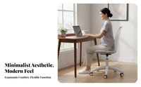 Adjustable Height Transparent Rolling Stool Ergonomic Design Armless Acrylic Rolling Chair 360-Degree Swivel Desk Seat Wheeled Base for Home Workers, Students, Young Adults, Study Room, Bedroom, Dormitory, Vanity Area