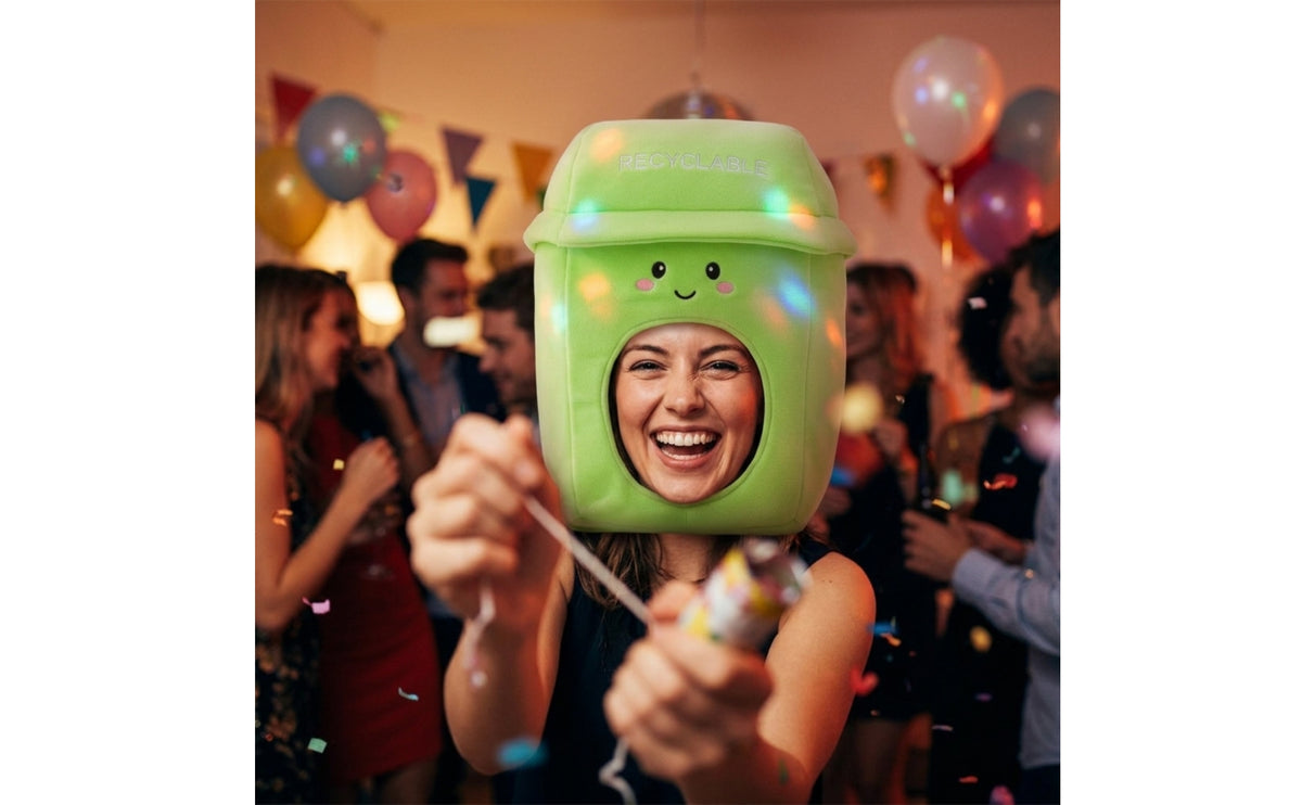Trash Can Hat Novelty Cuddly Hat Wearable Garbage Bin Costume for Photo Shoots, Cosplay