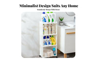 Space-Saving Slim Rolling trolley Multi-Functional Slim Rolling Storage trolley Easy Assembly Tiered Shelf Adjustable Tiers for Home Organizers, Apartment Dwellers, Balcony, Bathroom, Laundry Room, Narrow areas