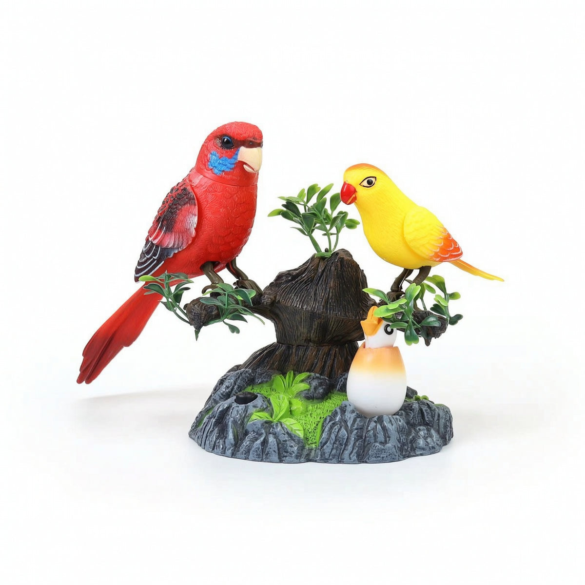 Tabletop Bird Figurine Painted Bird Ornament Sculpted Figurine with Base Natural for Collectors