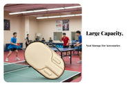 Crush-Resistant Hard Shell Table Tennis Case Portable Design Oval Table Tennis Pong Paddle Bag Secure Elastic Strap for Travel, Tournaments