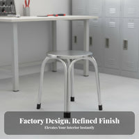 Long-Lasting Stackable Round Seat Space-Saving Stool Sturdy Construction Household Furniture Easy to Clean for Workers, Families, Workshop, Dining Room, Kitchen, Hotel