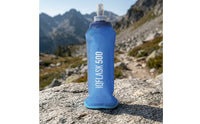 Sports Bottle with Dust Cap Foldable Collapsible Water Bottle Press for Running