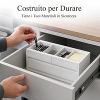 Desktop A4 File Drawer Storage Box with Wheels, Thickened Office Under-Desk Organizer