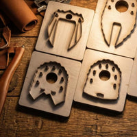 5 Pieces Leather Keychain Die  Set Crisp-Cut Leather Keychain Cutting Die Set for DIY Crafts