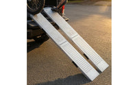 Foldable Loading Ramp Anti Slip Metal Loading Ramp Carrying Handle Transport Equipment for Garage