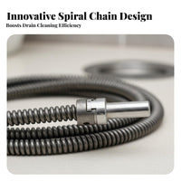 Heavy Duty Electric Drain Auger Double-Action Tip Drain Snake Power Drill Compatible for DIY Enthusiasts, Kitchen, Bathroom