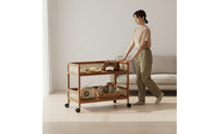 Rolling Storage Cart Space Saving Multi-Tier Storage Trolley Heavy Duty Multi-Tier Kitchen Trolley for Living Room, Washroom, Office