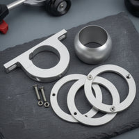Steering Column Mount with Swivel Base Polished Steering Column Mount Aluminum Hardware for Builders, Mechanics, Performance Rod Garage
