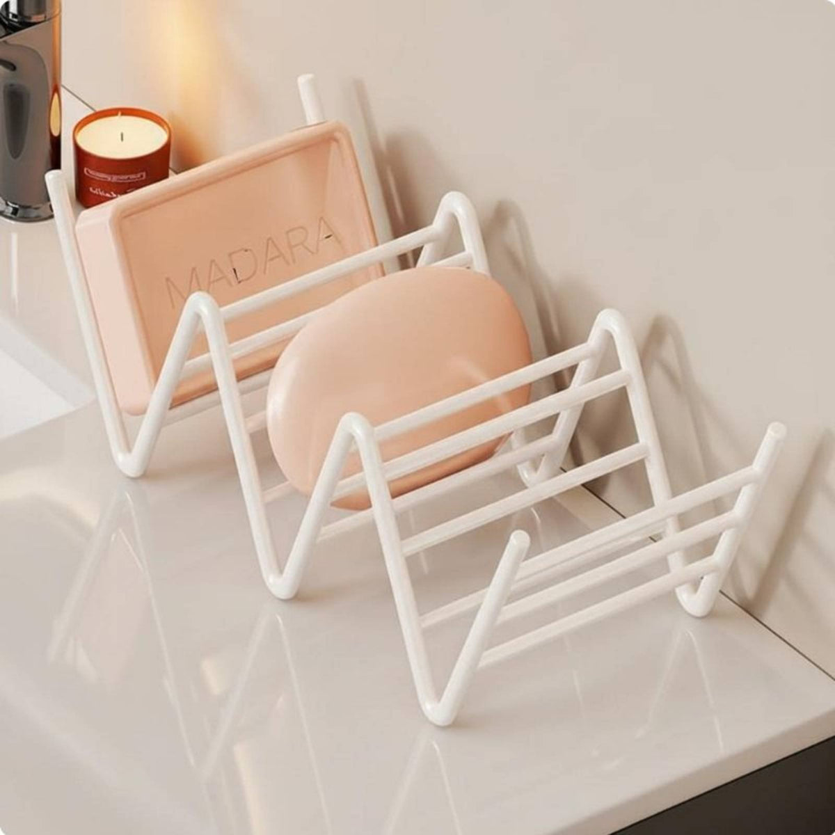 Rust-Proof Stainless Steel Soap Holder Easy to Clean Stainless Steel Soap Dish Space-Saving Shampoo Bar Holder Sturdy Construction for Shower, Countertop, Kitchen