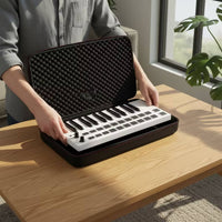 MIDI Keyboard Case Shock-Absorbing Keyboard Case with Handle Shockproof Portable for Musicians, Travel, Studio