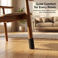 Table Leg Floor Protectors 2.5cm Round Polyester Cotton, Silent Non-Slip Chair Leg Covers for Tables and Chairs