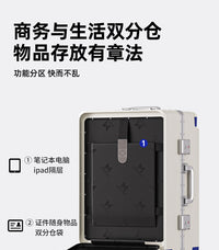 轩尼哲2025新款行李箱铝框开口拉杆箱结实耐用加厚24寸密码旅行箱