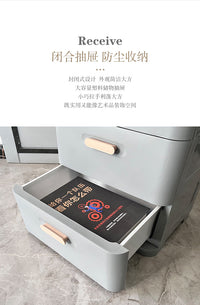 床头柜简约现代收纳柜抽屉式卧室家用床边柜小型小柜子塑料储物柜