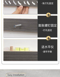 卫生间置物架打孔免打孔两用化妆品收纳架壁挂浴室洗漱台厕所 3层白【打孔和免打孔均可】