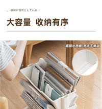 时代良品桌下书包置物架可移动书架宿舍整理收纳ins风落地小推车