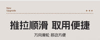 床底收纳箱扁平家用衣服物被子整理箱金属收纳盒带轮床下储物神器 白色大号
