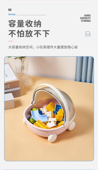 手提桌面摇篮收纳盒子棉花娃娃可爱宿舍好物零食筐bjd ob11婴儿车