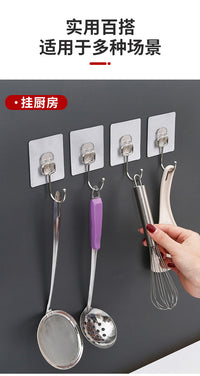 挂钩粘钩超强批发透明无痕强力厨房吸盘塑料家用浴室一排挂衣钩