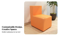 Creative Shape Geometric Block Sofa Set Modular Combination Commercial Furniture Modern Design Lounge Seating Wear-Resistant for Business Owners, Interior Designers, Design Enthusiasts, Reception Area, Waiting Room, Hotel Lobby