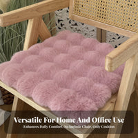 Soft and Comfortable Faux Chair Pad Provides Warmth Faux Chair Cushion Non-Shedding for Women, Bedroom, Gaming Setup, Kitchen