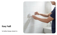 No-Drill Installation Self U-Shaped Bar Renter Friendly U-Shaped Bar Waterproof Towel Holder Minimalist Design for Homeowners, RV Owners, Students, Laundry Room, Kitchen, Cabinet Door