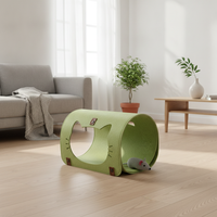 Felt Cat Cave Bed with Scratching Board, Detachable and Washable Cat Tunnel House for All Seasons