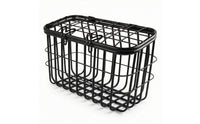 Metal Bike Basket with Lid Wire Grid Heavy Duty Rectangular for Cyclists, Commuters, Grocery Shopping, Daily Commuting