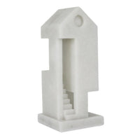 Architectural Sculpture Modern Abstract Sculpture Flat White Tabletop Decor for Aesthetic Minimalism Fans