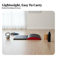 Lumbar Support Arched Ab Mat Lightweight & Portable Arched Back Cushion High-Density Foam Sit-up Pad Full Range of Motion for Home Gym Users, Beginners, Athletes, Abdominal Training, Floor Exercises, Workout