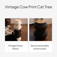 Cow Print Cat Scratching Post, Vertical Paper Rattan