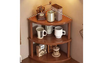 Space Saving 2 Tier Corner Shelf Multi Purpose Corner Display Shelf Unobstructed Design Triangle Desk Organizer Easy to Clean for Dressing Table, Entryway