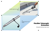 Telescopic Stainless Steel Fish Hook, Saltwater Use