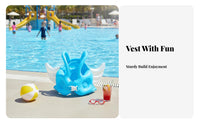 Secure Buckle Inflatable Angel Wings Swim Vest Soft and Comfortable Children's Angel Wings Life Jacket Easy to Keep for Toddlers, Beach