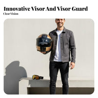 Carbon Fiber Retro Helmet All Seasons Retro Impact Resistant for Cafe Racer Enthusiasts, Adults, Cruising, Road Trips, Daily Commute