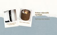Adjustable Walnut LED Spotlight