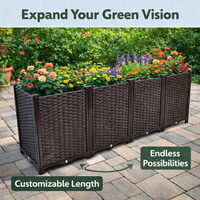 6-Pack Elevated Raised Garden Bed with Legs, Planter Boxes for Outdoor Plants, Breathable Nursery Planter Box for Balcony Flower Vegetables