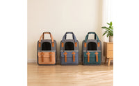 Soft-Sided Pet Carrier Backpack Breathable Backpack with Mesh Panels Handsunobstructed Covered Pet Bag Ventilated for Cat Owners, Vet Visits, Commuting
