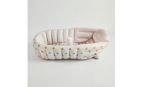 Inflatable Baby Bath Tub Cushioned Baby Bath Tub with Central Post Inflatable Bathtub Portable Lightweight for Babies, Bathroom