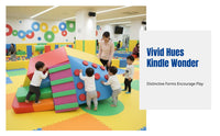 Soft PU Climbing Slide Set, Round Tactile Training Equipment, Kids Indoor Play Toy