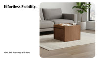 2 Pieces Modern Aesthetic Nesting Coffee Table Set Movable with Wheels Nesting Coffee Tables Modular Combination Indoor Furniture Space-Saving Design for Apartment Dwellers, Homeowners, Students, Living Room, Small Areas, Bedroom, Home Office