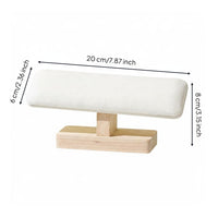 Crossbar Bracelet Display Stand Nordic   Jewelry Stand Hand Polished Wooden Base Bracelet Display for Store Counter, Dresser Top