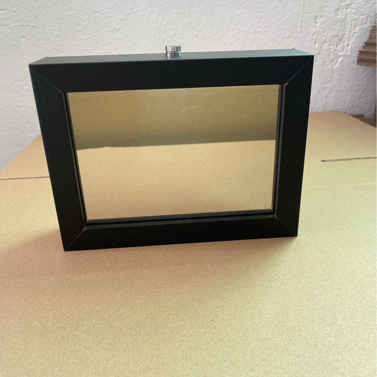 Wooden Backrooms Abyss Mirror Photo Frame with Light
