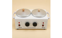 Dual Adjustable Temperature Depilatory Warmer Professional Double Pot Depilatory Warmer Variable Heating Electric