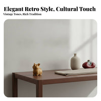Pig Desk Ornament Lightweight Wooden Pig Figurine Desktop