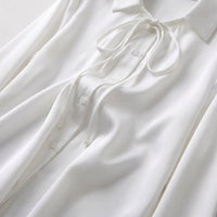 Silky Blouse for Women with Long Sleeve Design, Blouses in Polyester Spandex Blend for Office Wear and Business Casual, Plus Size Available