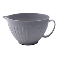 Glossy Salad Bowl with Handle Ergonomic Mixing Bowl with Pour Spout Easy-Grip Dishwasher Safe for Students, Kitchen, Small Apartments, Dorm Rooms
