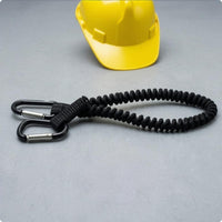Coiled Double-Hook Safety Lanyard Elastic Tool Lanyard Tool Drop Protection Strap